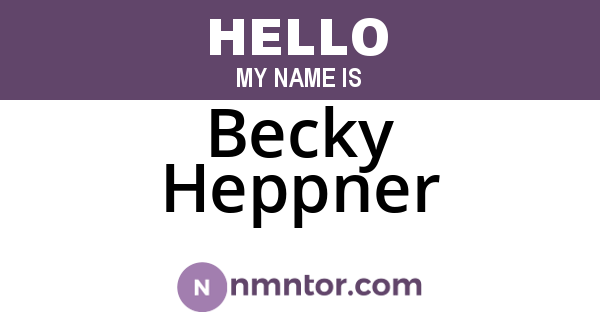 Becky Heppner