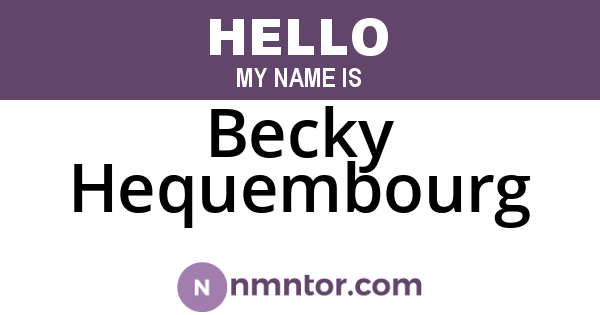 Becky Hequembourg