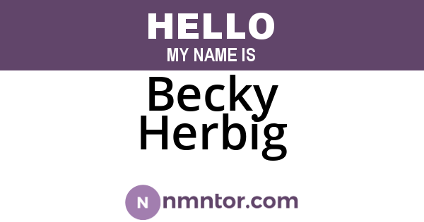 Becky Herbig