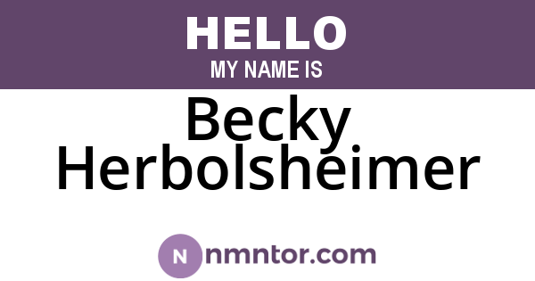 Becky Herbolsheimer