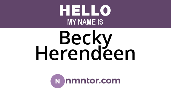 Becky Herendeen