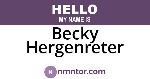 Becky Hergenreter