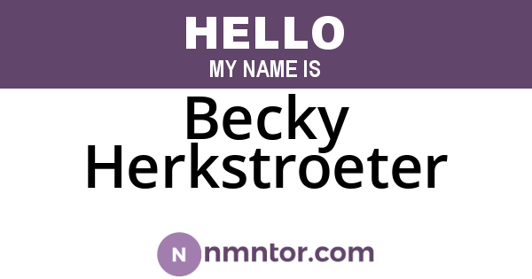 Becky Herkstroeter