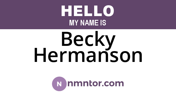 Becky Hermanson