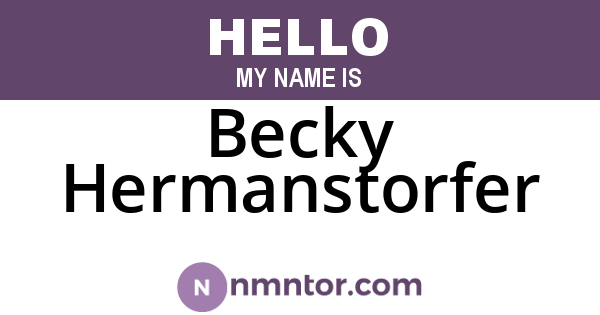 Becky Hermanstorfer