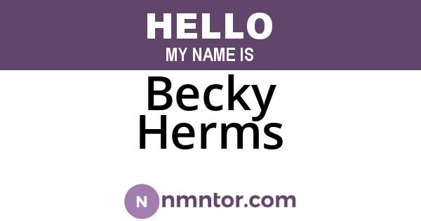 Becky Herms