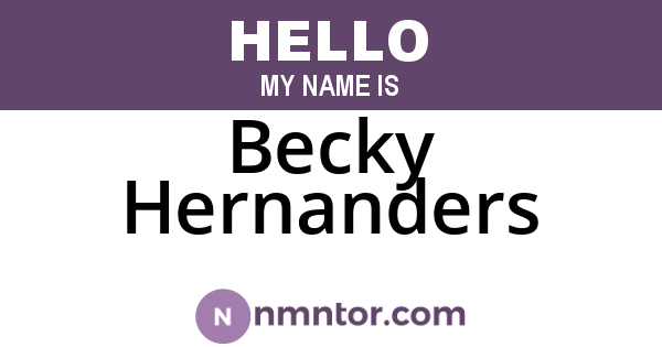 Becky Hernanders