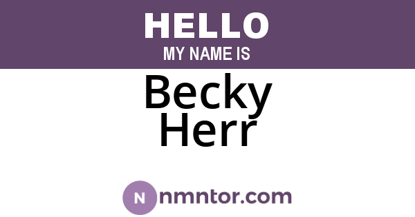 Becky Herr