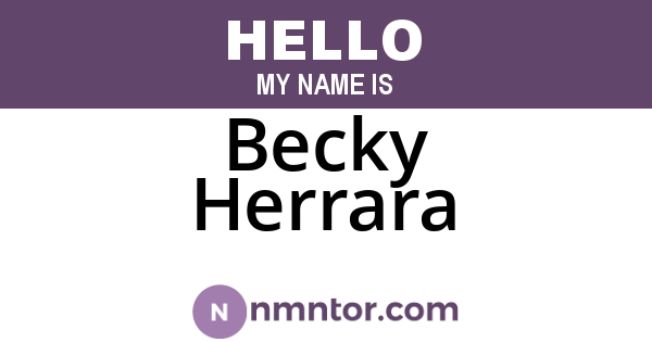 Becky Herrara