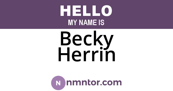 Becky Herrin