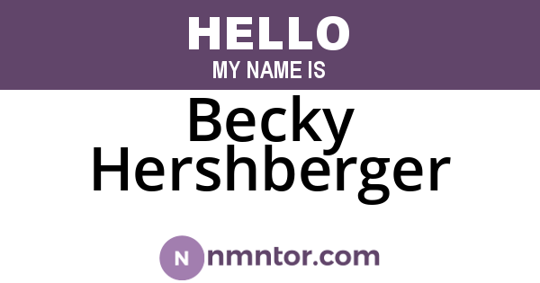 Becky Hershberger