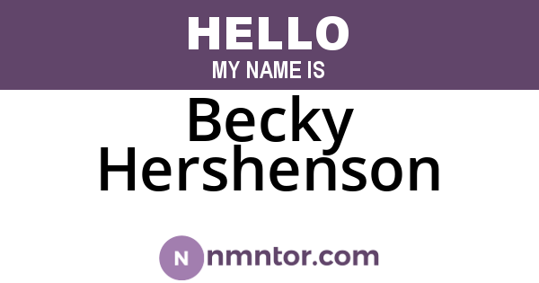 Becky Hershenson