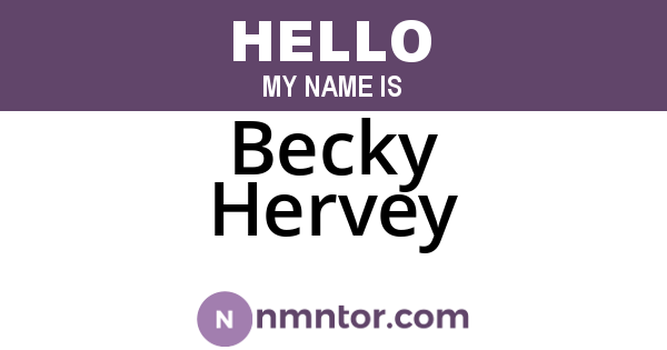 Becky Hervey