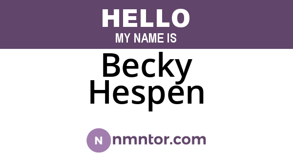 Becky Hespen