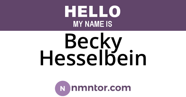 Becky Hesselbein