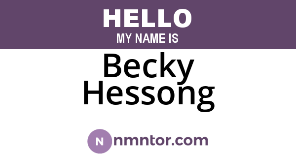 Becky Hessong