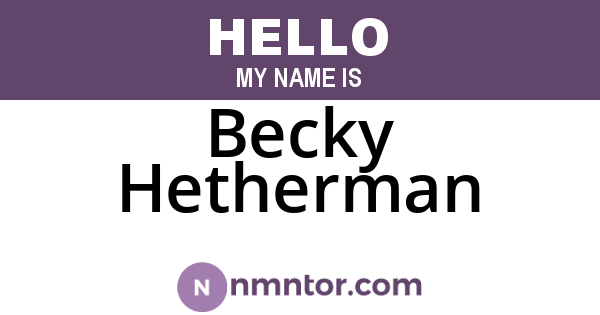 Becky Hetherman