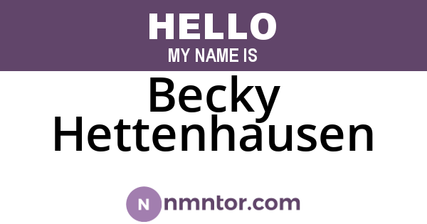 Becky Hettenhausen