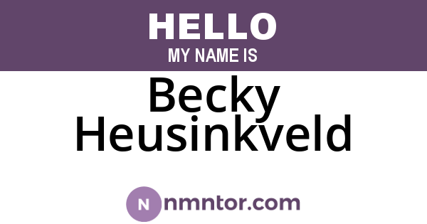 Becky Heusinkveld