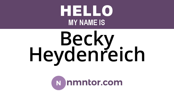 Becky Heydenreich