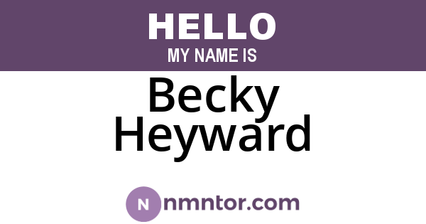 Becky Heyward