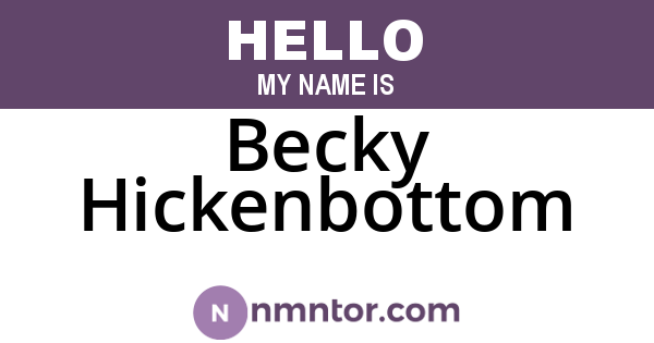 Becky Hickenbottom