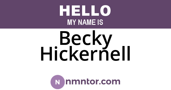Becky Hickernell