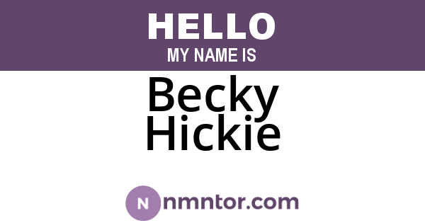 Becky Hickie