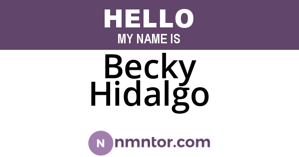 Becky Hidalgo