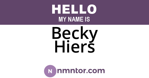 Becky Hiers