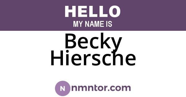Becky Hiersche