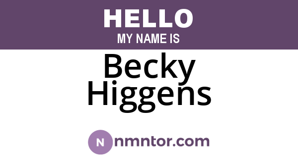 Becky Higgens