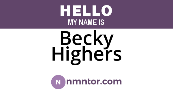 Becky Highers