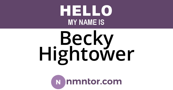 Becky Hightower