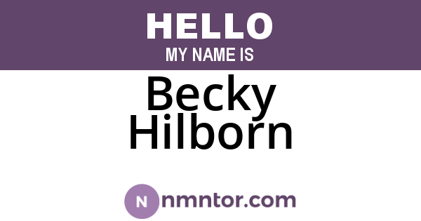 Becky Hilborn