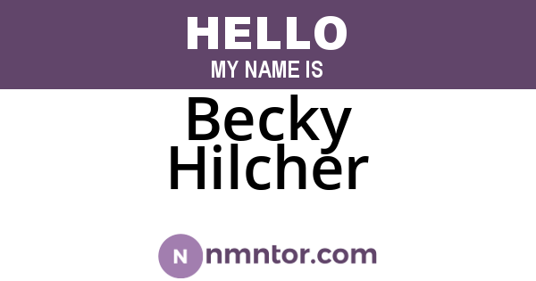 Becky Hilcher
