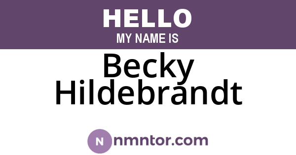 Becky Hildebrandt