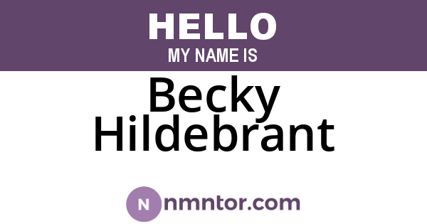 Becky Hildebrant