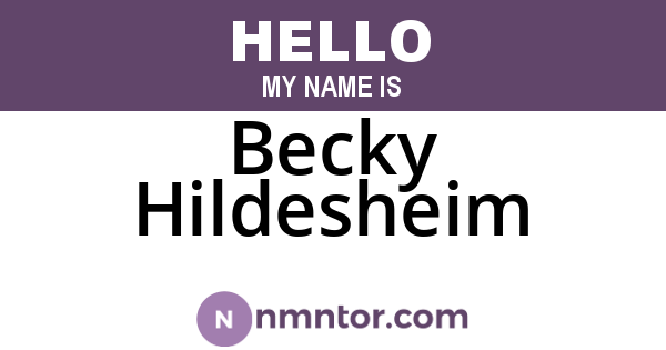 Becky Hildesheim
