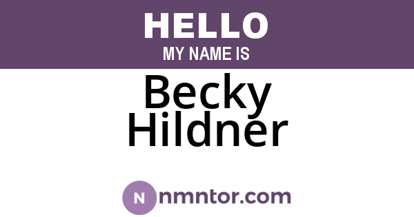 Becky Hildner