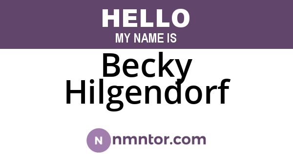 Becky Hilgendorf