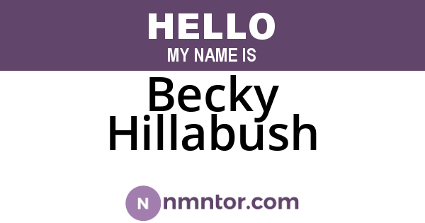 Becky Hillabush