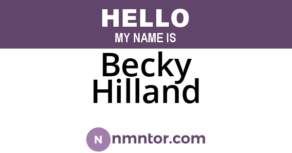Becky Hilland