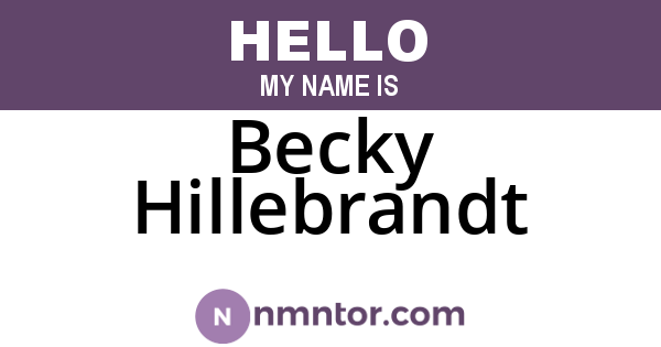 Becky Hillebrandt