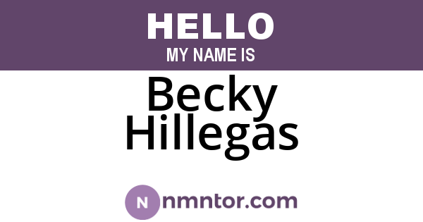 Becky Hillegas