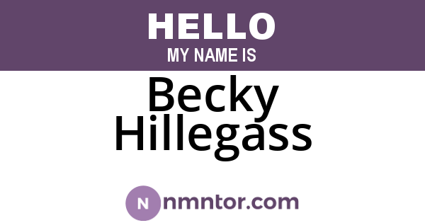 Becky Hillegass