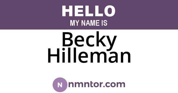 Becky Hilleman