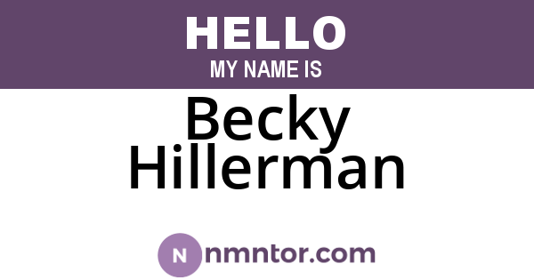 Becky Hillerman
