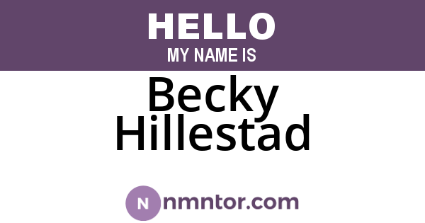 Becky Hillestad