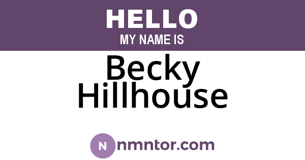 Becky Hillhouse